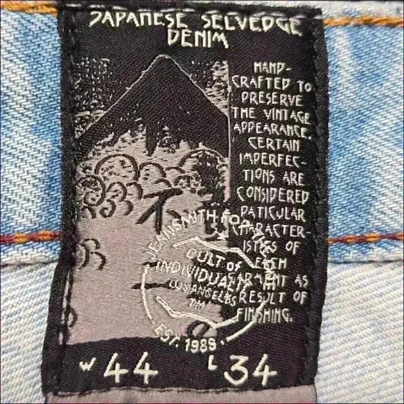 Cult Of Individuality Rebel Straight Jeans Japanese Selvedge Denim Men's 44x34 - Picture 4 of 6